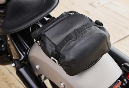 Indian Motorcycle All-Weather Vinyl Tailbag, for Specific Models, Black, 7 Liter Capacity, Magnetic Closure - Part 2890106-FBA