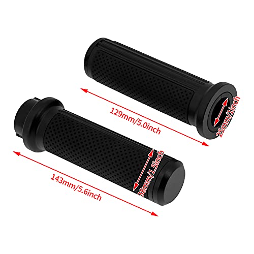 1 inch Handlebar Grips 25mm Aluminum Defiance Cable Throttle Hand Grips Compatible with Harley Touring Softail Dyna Sportster XL883 1200 XR VRSC - color: Matte Black-Cable Throttle