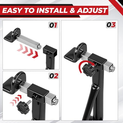 Motorcycle Rear Paddock Stand L-Shape Lift Attachment, Heavy-Duty Swingarm Spool Adapter for Sport Bike Rear Wheel Lift Stands