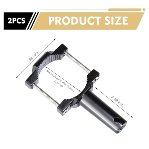 2 PCS Motorcycle Spotlight Mount Brackets, Alloy Front Fork Lamp Bracket for 1" - 2.54" Tube, Shock-Absorption Fog Turn Signal Mounts, Universal for Off-Road ATV UTV Roll Bar