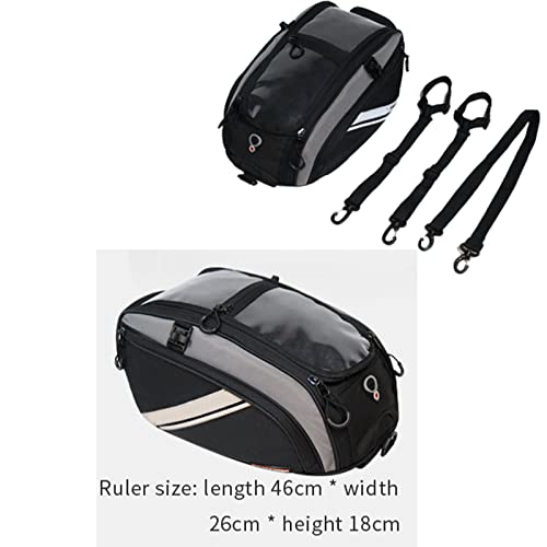 Motorcycle Tank Bag Travel Backpack Waterproof Riding Bag Motorbike Bag Touch Screen with Reflective Strip and Rain Cover