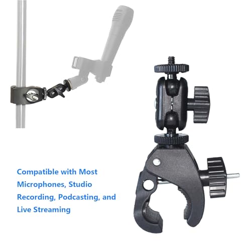 Bike Handlebar Camera Mount with 1/4" Screw Camera Clamp,Adapter for Gopro for Hero for DJI Osmo for Insta360 X5 X4 X3 X2 Motorcycle Bicycle Action Cam Dash GPS Field Monitor Lights