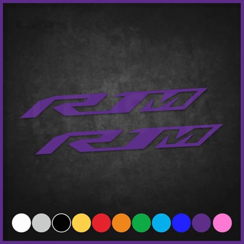 Motorcycle Reflective Fairing Stickers - 2 Piece,Purple | Waterproof Vinyl Decals Kit for Helmets ,Compatible with Yamaha YZF R1 R1M - color: Purple