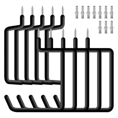 10 Pcs Ladder Hook Screw in Storage Hanger, Wall Mount Garage Storage Hooks Heavy Duty Shelf Organizer for Bike, Foldable Chair, Ladder