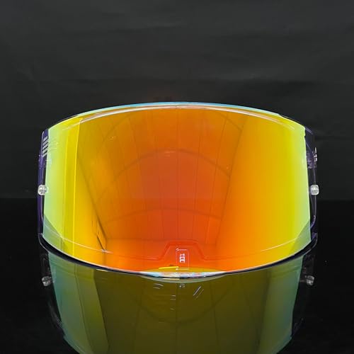 Assault Helmet Visor,Motorcycle Helmet Shield Replacement UV Protection Windshield Compatible With Assault,Stream,Rapid,Storm,FF320,FF328,FF353,FF800(Revo Clear Red) - color: Revo Clear Red