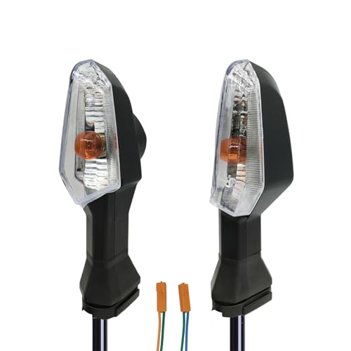 Motorcycle Turn Signal Indicator Light Blinker Blub Lamp Compatible With KAWASAKI Z250 Z300 Z750 Z800 Z1000 Versys 650/1000 For Ninja 250 300 400 650 ER-6F ER-6N (Clear) - color: Clear