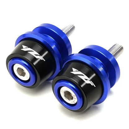 Compatible with R7 YZF R7 2026 R9 YZF R9 YZF R1 R1M R3 R6 S R25 R15 R125 Motorcycle CNC M6 Swingarm Spool Sliders Stand Screws Slider (Blue) - color: Blue