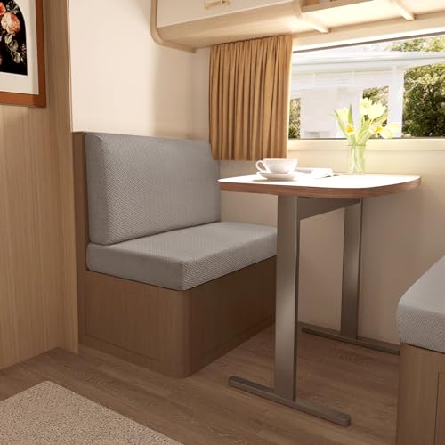 Gollense RV Dinette Cushion Covers, Stretch Camper Dinette Cushion Covers, Sectional Replacement RV Seat Covers for Travel Trailer Couch - Includes 2 Backrest Cover & 2 Bench Cover (T-Khaki) - color: T-khaki