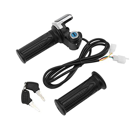 Throttle with Key Scooter Throttle Electric Bike Grip Lock Key Set with LED Indicator 48V Motorcycle Scooter Accelerator Handle Grips Ergonomic Design