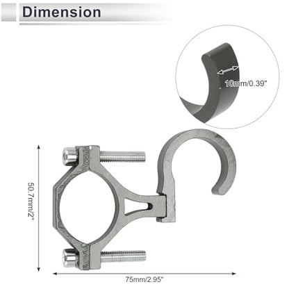 Motoforti Universal Motorcycle Hanging Hook Arc Motorcycle Helmet Luggage Bag Holder Hanger for Scooters Bicycles Aluminum Alloy Titanium Tone Gray 1 Set