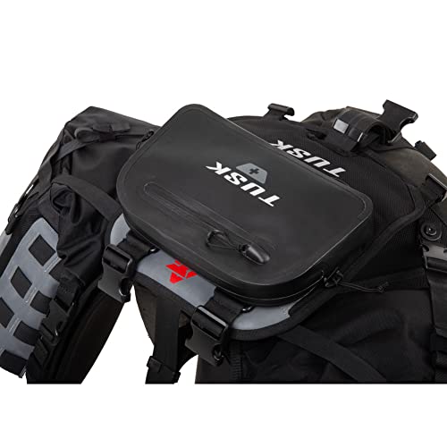 TUSK Highland X2 Rackless Luggage System w/Medium Dry Duffel Tail Bag Standard Heat Shield Black/Grey - color: Black/Grey, size: Medium Dry Duffel/Tail Bag, style: Standard Heat Shield