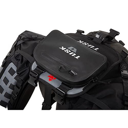 TUSK Highland X2 Rackless Luggage System w/Medium Dry Duffel Tail Bag Standard Heat Shield Black/Grey - color: Black/Grey, size: Medium Dry Duffel/Tail Bag, style: Standard Heat Shield