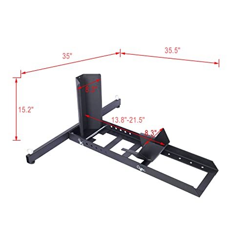 Motorcycle Wheel Chock, 1800lbs Heavy-Duty Steel Stand for 15"-22" Wheels, Black Trailer Motorcycle Stand with Adjustable Holes, High-Grade Steel Trailer Stand - size: 1800lbs for 15"-22" Wheels(Black）