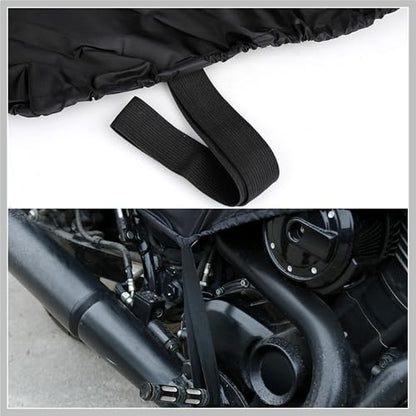 Motorcycle Cover Lightweight Half Cover Outdoor Waterproof Rain Dust Protector Black XL for Most Full Dress Touring Cruiser Replacement Car Parts