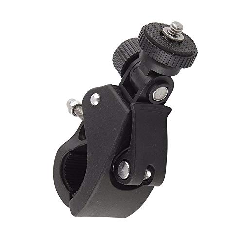 2 Pack Sports Camera Bike Mount Handlebar Clamp Clip Stand Base with 1/4 Screw Adapter for Gopro Hero DJI Osmo Insta360 Motorcycle Bicycle Action Cam Dash GPS Field Monitor Lights