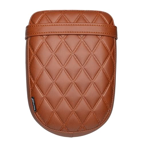 Motorcycle Passenger Comfort Seat Fit for CMX1100 Rebel 1100/DCT/SE 2021-2026, Leather Rear Saddle Back Cushion Pillion Pad, Brown Embossing - color: Rear - Brown-B