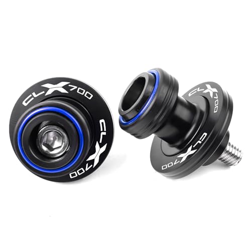 Compatible With CF CLX 700 700CL-X CL-X700 700CLX 700 CLX 700 CL-X CLX700 SPORT 2021 2022 2023 2024 CNC Motorcycle Swingarm Spools Sliders Swing Arm Spools Screws (Blue) - color: Blue