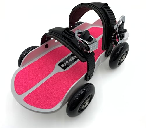 Strap-On Roller Skates for Adults - Use Your Own Shoes - Adjustable Straps - 80mm PU Wheels for Indoor/Outdoor Riding - Lightweight Recreational Skates - color: Hot Pink