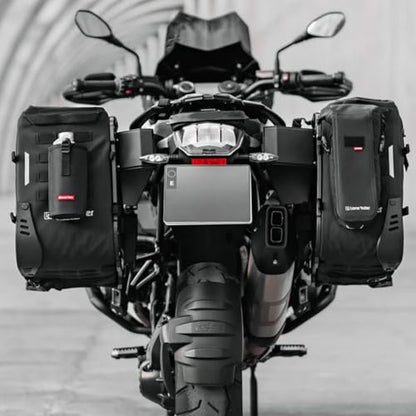 Lone Rider 38L Semi-Rigid Rackless Motorcycle Saddle Pannier Bag for BMW Motorcycle - 100% Waterproof, Dustproof Luggage with Quick Release, Safer than Hard Cases - No Racks Needed - style: 38 L