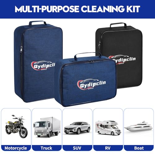 Qydipclin 24Pcs Car Detailing Kit, Car Detailing Brush Set, Car Wash Cleaning Kit, Car Detailing Brushes, Professional Car Care Kit for Interior Exterior Wheels, Blue - size: 24pcs