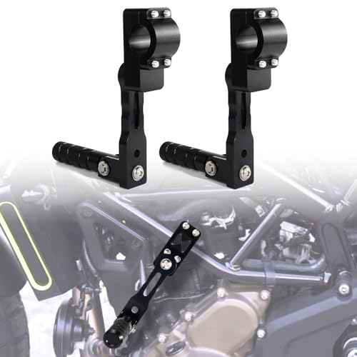 Xitomer 22-28mm Highway Peg Mounts Fit for KLR650 Tenere 700 MT07 Adjustable Footpeg Kit Long Angled Mount Kit Engine Guards Crash Bars Footrest Mounting Brackets Arms - size: 130mm