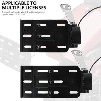 Rear Side License Plate Bracket Holder with LED Light for Harley Sportster XL883, XL1200, Dyna Low Rider FXDLS, Street Bob FXDB 2004-2020 Chrome - color: Style A-Chrome