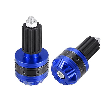 X AUTOHAUX 1 Pair Universal 18mm Handlebar End Caps Plug Bar End Aluminum Alloy for Motorcycle Blue - color: Blue
