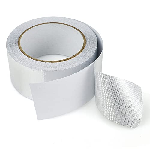 BOMEI PACK 1 Roll Aluminum Foil Heat Shield Cool Tape 2 Inch x 66 ft Heat Reflective Thermal Barrier Reflective Tape for Hose and Auto Use - size: 2in*66ft