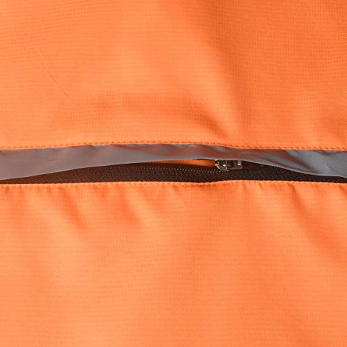 bpbtti Men's Hi-Viz Safety Running Cycling Vest Sleeveless Windbreaker vests- Windproof and Reflective - color: Orange, size: Large