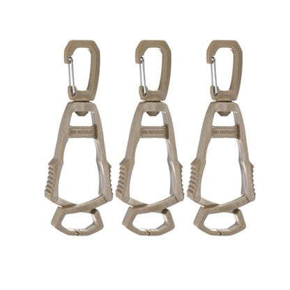 M METERXITY 3-Pack Gloves Clip for Work Glove Holders, Anti-Lost Safety Gloves Grabber Clips Keeper for Construction/Work/Accessories/Backpack/Helmet [Khaki]
