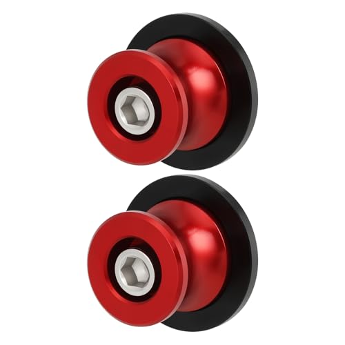 SING F LTD Motorcycle M8 Rear Swingarm Spools Sliders Swing Arm Stand Screw Compatible with Kawasaki Z900 / RS 2017-2025, Red - color: Red
