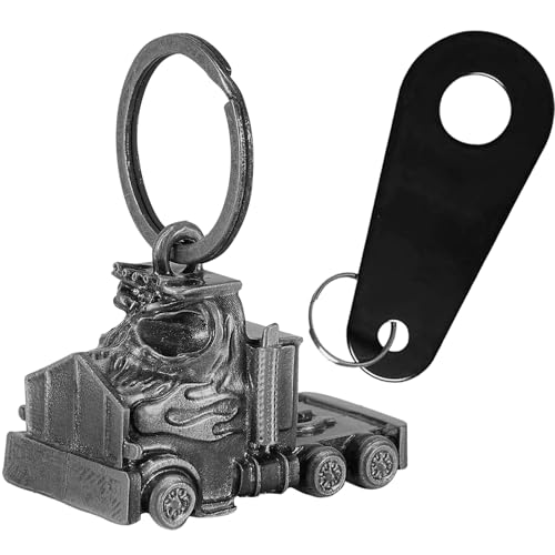 Dream Apparel Motorcycle Bell Guardian Angel Drive Away Gremlin, Biker Bell for Men Women Rider Riding, Good Luck Gift - style: Semi Truck
