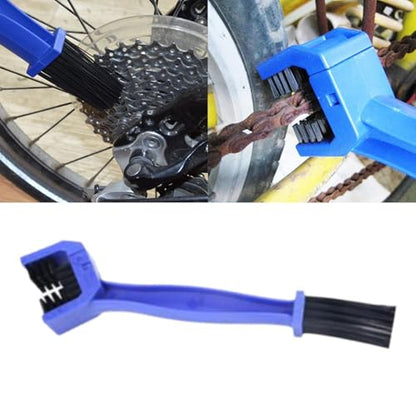 Menolana Bike Chain Cleaner Crankset Brush Tool Portable Sturdy Bike Cleaning Kit Motorcycle Chain Brush for Motorcycles Cycling, Blue