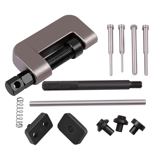SCITOO 13 pcs Motorcycle Chain Breaker Set,Chain Removal Tool Chain Cutter and Riveter Kit for Cam and 35 to 630 Chains