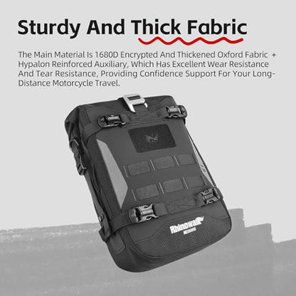 Rhinowalk Motorcycle Crash Bar Bag Waterproof Expandable Saddlebag with Secure Mounting Shoulder Strap (1pc)