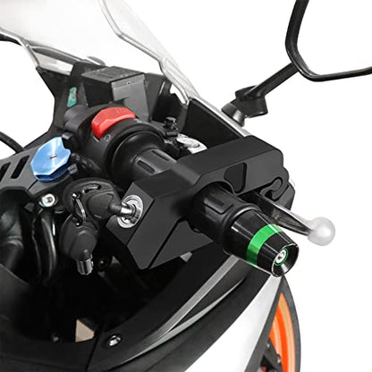 BAIONE Motorcycle Grip Lock Handlebar Throttle Security Lock Anti-Theft Scooters fit for ATV Motorcycles Dirt Street Bike (Black) - color: Black
