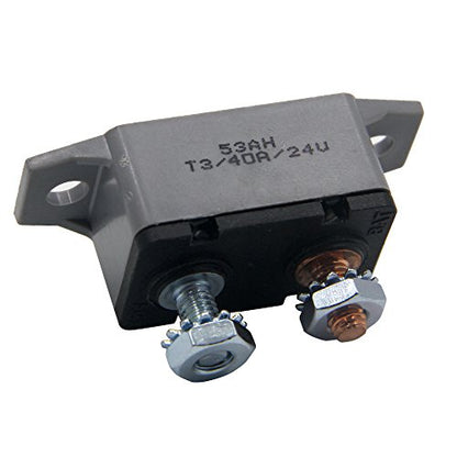 ZOOKOTO 12-24V 40 Amp ATV Resettable Circuit Breaker Fuse Holder 40A - color: 1Pcs, size: 40A