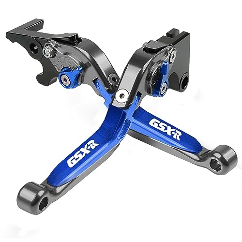 GSXR 600 750 1000 Motorcycle Brake Clutch Levers Set for Suzuki GSX-R 600 GSX R 750 2011-2019 GSXR 1000 2009-2019 GSXS 1000 F ABS 2015-2019((Gray/Blue) - color: Levers - A