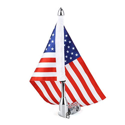 GUAIMI Motorcycle Folding Flag Mounts Adjustable Flag Pole with Texas State Flag (American Flag) - color: American Flag