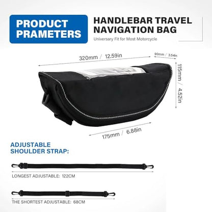 Yemenren-KK Motocycle Bag, Head Bag Motorcycle Navigation Bag Waterproof Bag Front Bag Waterproof Handlebar Bag Front Bag Shoulder Bag Waist Bag
