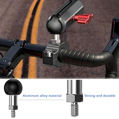1" Ball Mount Adapter Base with M6 Threaded Bolt, Aluminum Alloy Ball Mount Base, Compatible with RAM Mounts Part B Size Double Socket Arm & Bike Motorcycle Phone Holder