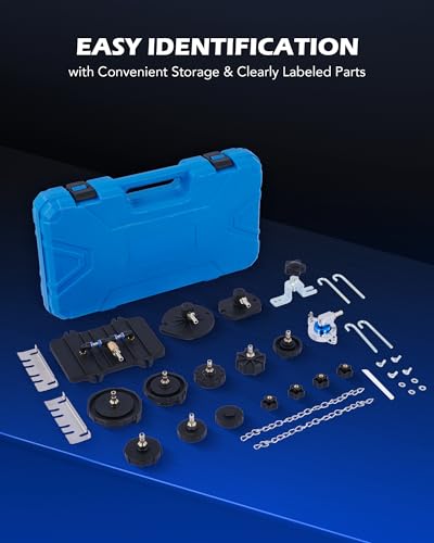 Orion Motor Tech Brake Master Cylinder Bleeder Kit, Brake Bleeder Kit with 12 Master Cylinder Adapters, Brake Bleeding Tool Compatible with Lexus BMW Toyota Audi More, Brake Fluid Bleeding Kit