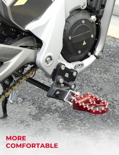 KEMIMOTO Foot Peg Extension Bracket Kits Compatible with Talaria XXX for Electric Dirt Bike Talaria X3 Footpegs Extenders Black