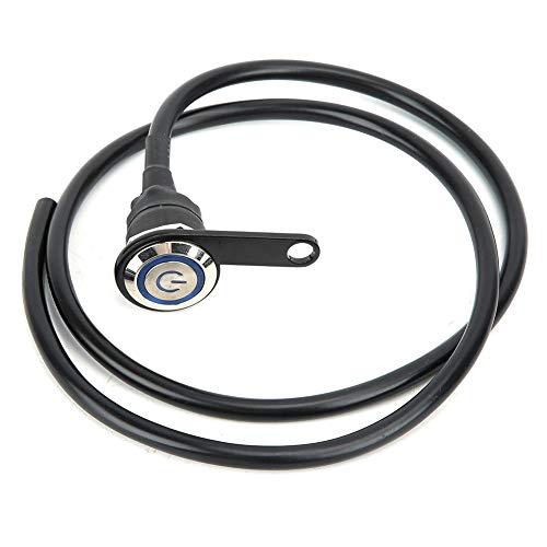 Motorcycle Handlebar Control Switch On Off | Rain - proof Stainless Steel Fog Lamp Switch with Blue LED | 12V Headlight Lamp for Motorcycles/ATVs