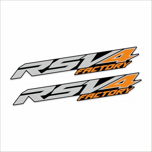 Motorcycle Rear Fairing Reflective Sticker Decals- Waterproof Decal Compatible with Aprilia RSV4 2021-2024 (Gray-Orange) - color: Gray-orange