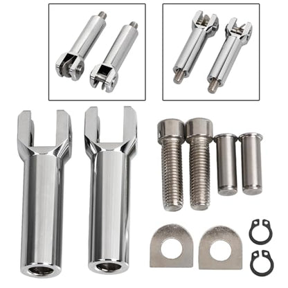 2.75" Chrome Passenger Foot Pegs Support Mount Footrest Extension Kit For Harley Softail Fat Boy Night Train 2000-2006 - color: Chrome