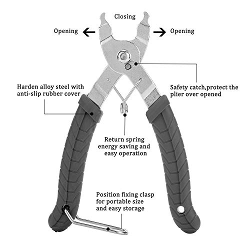 Qkurt Bike Tool Set(3pcs) Bike Chain Tool Bike Link Plier Chain Checker Perfect Tool for Bike Repair