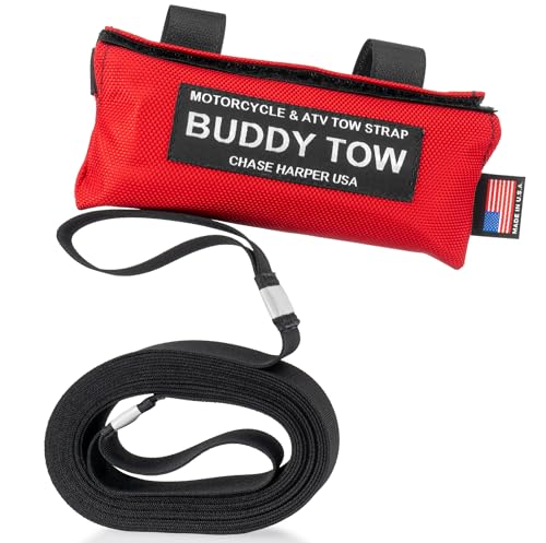 Chase Harper USA 9150 - Buddy Tow - Tough Military spec Nylon Webbing (5,500 lb. Test) 12' x 1.5" - Red - color: Red, size: 1.5" Webbing
