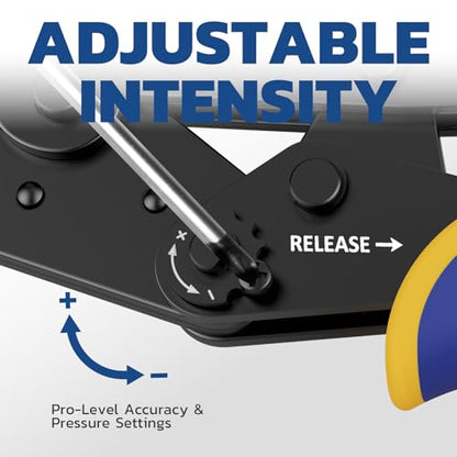 haisstronica Crimping Tool For Heat Shrink Connectors-AWG 26-10 Ratchet Wire Terminal Crimper-Ratcheting Crimper Tools-Available For Insulated Nylon Connectors and Electrical Wire Connectors HS-8327