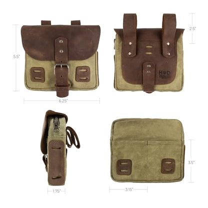 Hide & Drink, Survival Camping Pouch, Belt Loop, Rustic and Handy Tool Bag, Weather Resistant Outdoor Accessories, Traveling Essentials, Waxed Canvas, Handmade - color: Waxed Canvas
